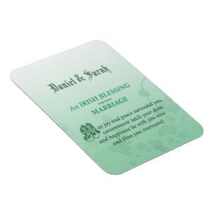 Imán Bendición de Felicitación de Boda Irlandesa