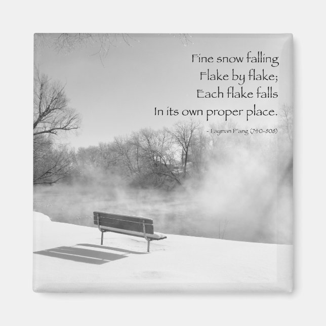 Imán Bendición de nieve en silencio (Frente)