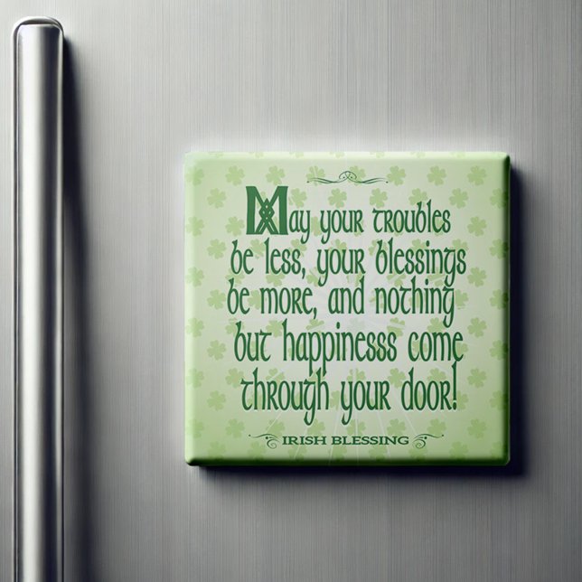 Imán Bendición irlandesa (Be inspired by this super cute magnet featuring and Irish Blessing. )