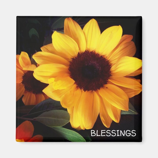 Imán Bendiciones de girasol (Frente)