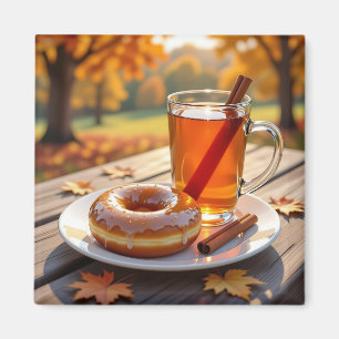 Imán Bendiciones de Otoño   Sidra y Donut