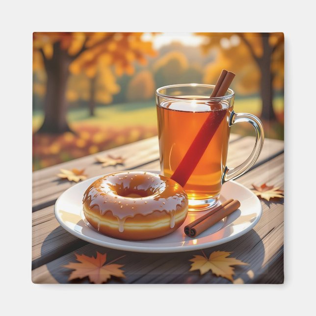 Imán Bendiciones de Otoño | Sidra y Donut (Frente)