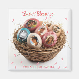 Imán Bendiciones de Pascua Corto Fotos Tarjeta de Vacac