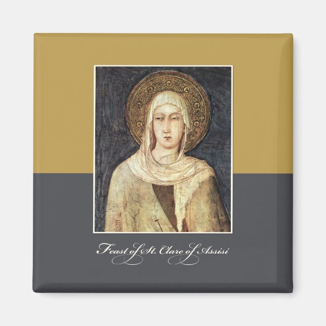 Imán Bendiciones del Día de la Fiesta de Sta. Clara de  (Frente)
