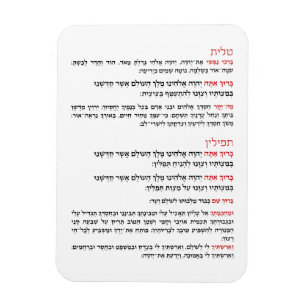 Imán Bendiciones hebreas para Tallit y Tefillin