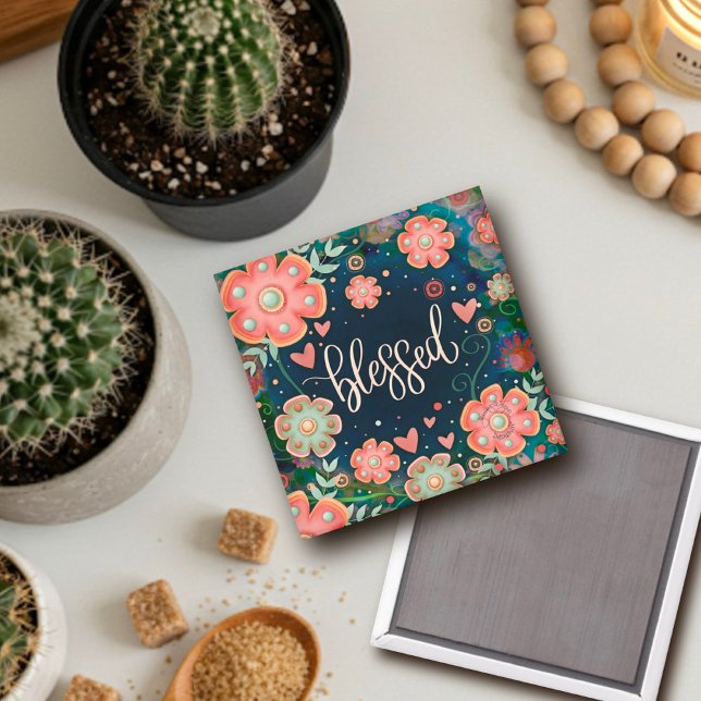 Imán Bendita Bonito Diversión Azul Inespiritualidad Flo (Subido por el creador)