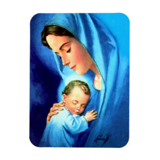 Imán Bendita Virgen María con el Niño Jesús