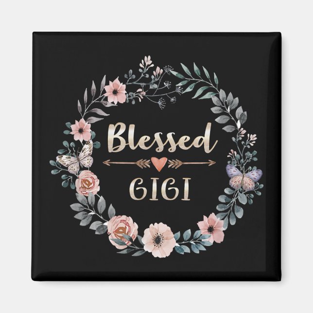 Imán Bendito regalo de cumpleaños Gigi de Acción de Gra (Frente)