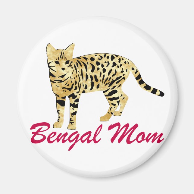 Imán Bengala Cat Mom (Frente)