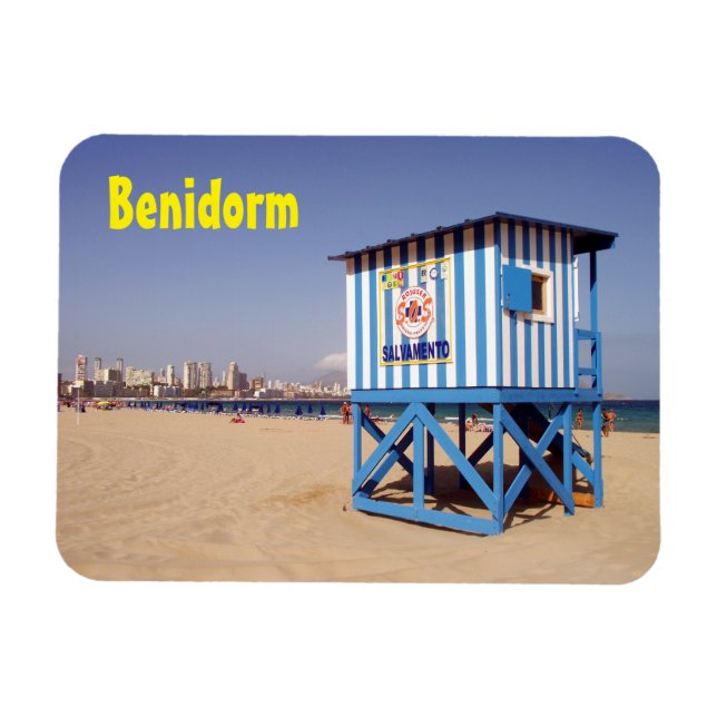 Imán Benidorm, caseta de salvamento en la playa (Horizontal)