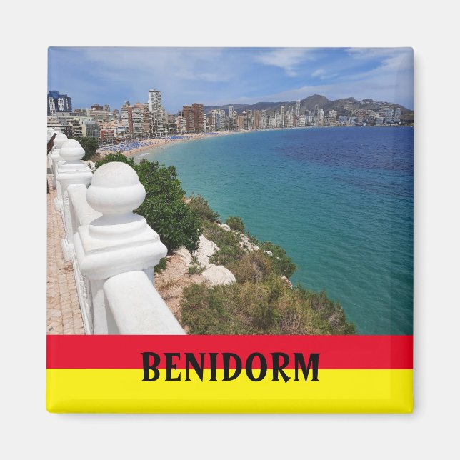 Imán Benidorm Playa Levante Beach España Souvenir (Frente)