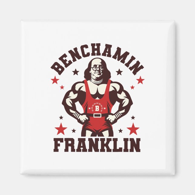 Imán Benjamin Benchamin Franklin Bench Press Bodybuildi (Frente)