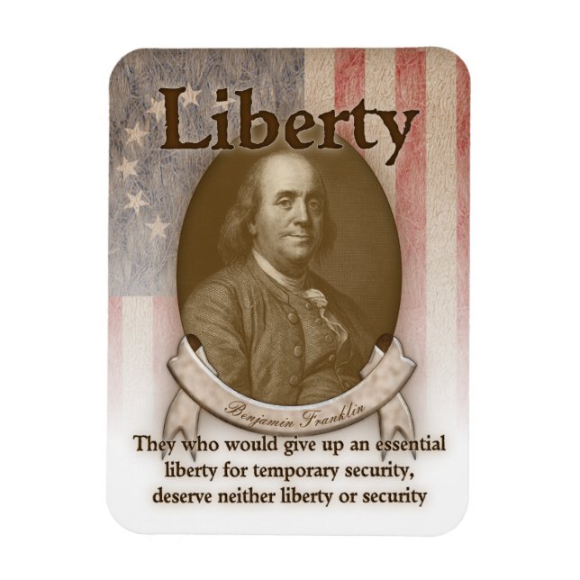 Imán Benjamin Franklin - Libertad (Vertical)