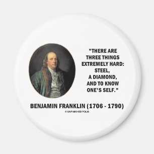 Imán Benjamin Franklin tres cosas extremadamente