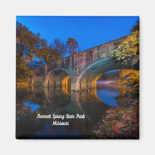 Imán Bennett Spring Bridge Twilight Square Magnet