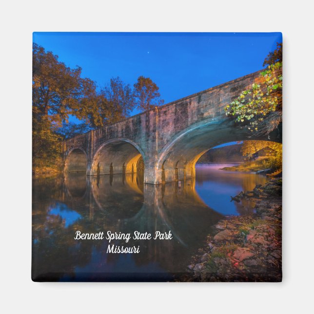 Imán Bennett Spring Bridge Twilight Square Magnet (Frente)