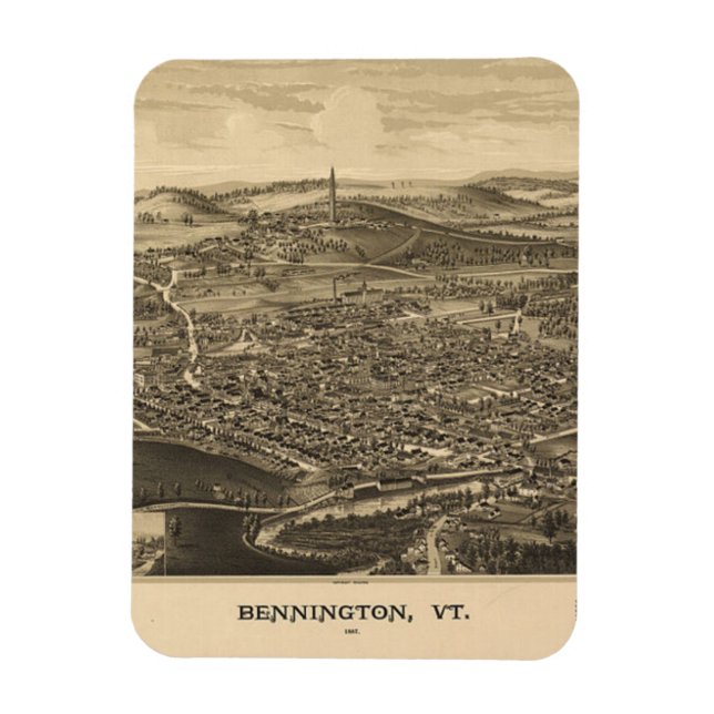 Imán Bennington antiguo, Vermont (Vertical)