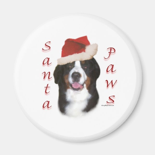 Imán Berenés Mountain Dog Santa Paws (Frente)