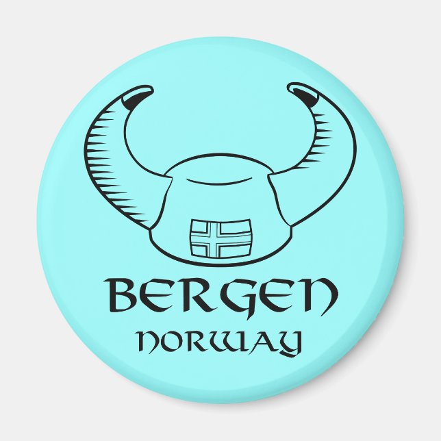 Imán Bergen Norway Viking Gorra (Frente)