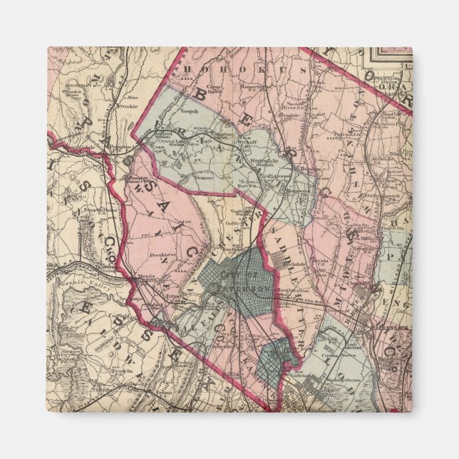 Imán Bergen, Passaic Cos, NJ (Frente)