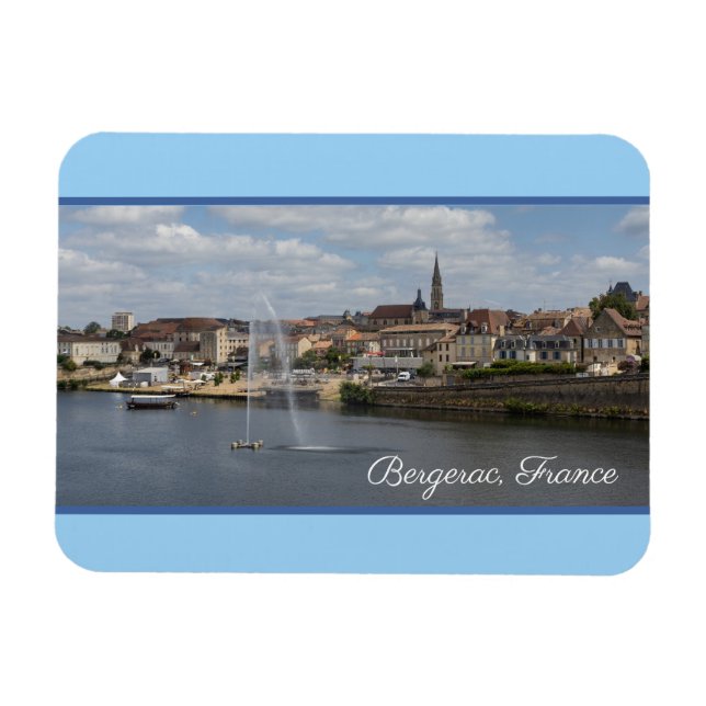 Imán Bergerac Panoramic Cityscape Francia (Horizontal)