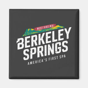 Imán Berkeley Springs West Virginia Viajes Arte Logo