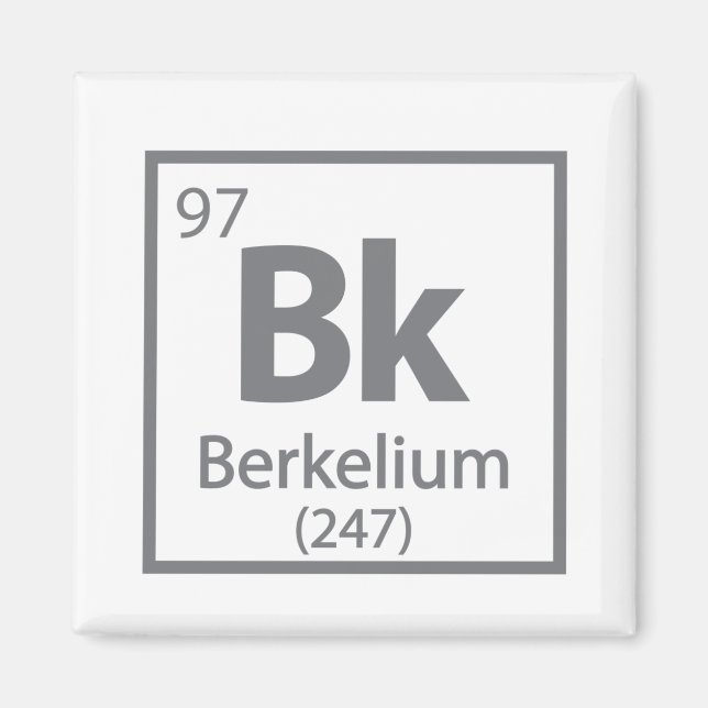 Imán Berkelium - Tabla periódica de ciencias de Berkele (Frente)