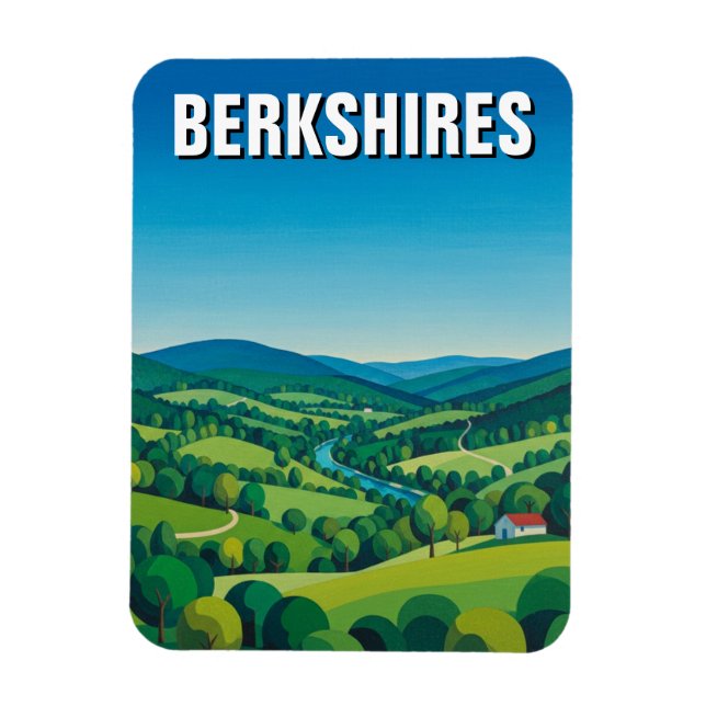 Imán Berkshires Massachusetts Viajes (Vertical)