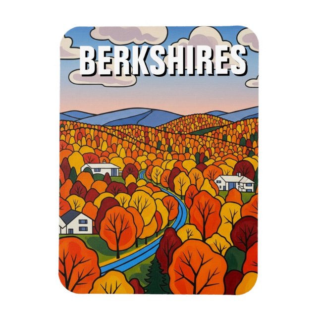 Imán Berkshires Massachusetts Viajes (Vertical)