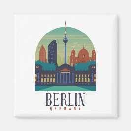 Imán Berlín Alemania Skyline Magnet
