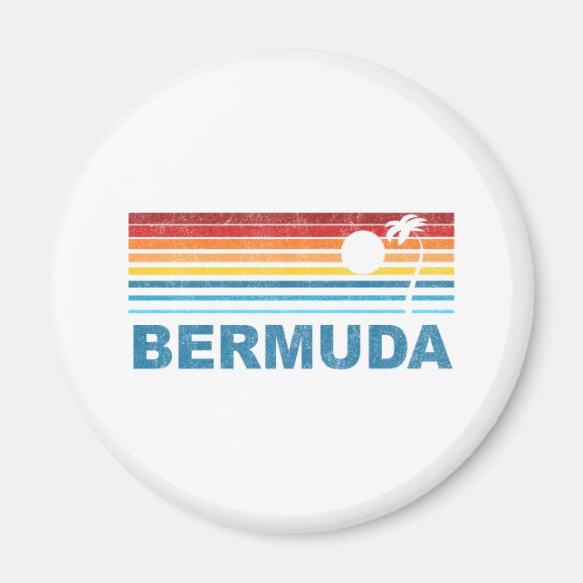 Imán Bermuda Retro Palm Tree (Frente)