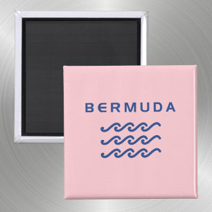 Imán Bermuda Triple ola oceánica de color claro