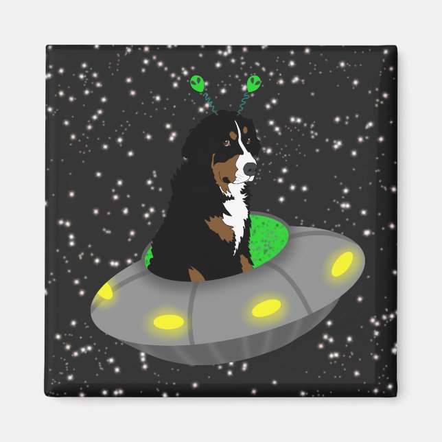 Imán Bernese Mountain Dog Alien (Frente)
