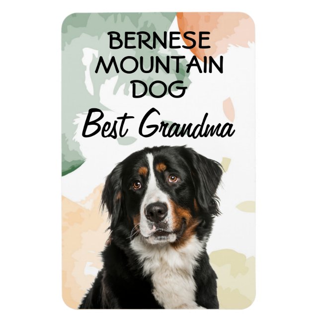 Imán Bernese Mountain Dog Best Grandma Magnet (Vertical)