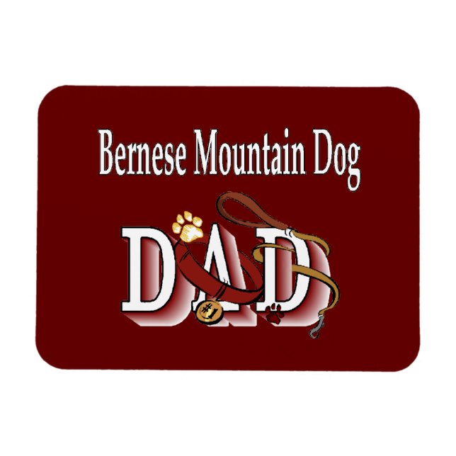 Imán Bernese Mountain Dog Dad (Horizontal)