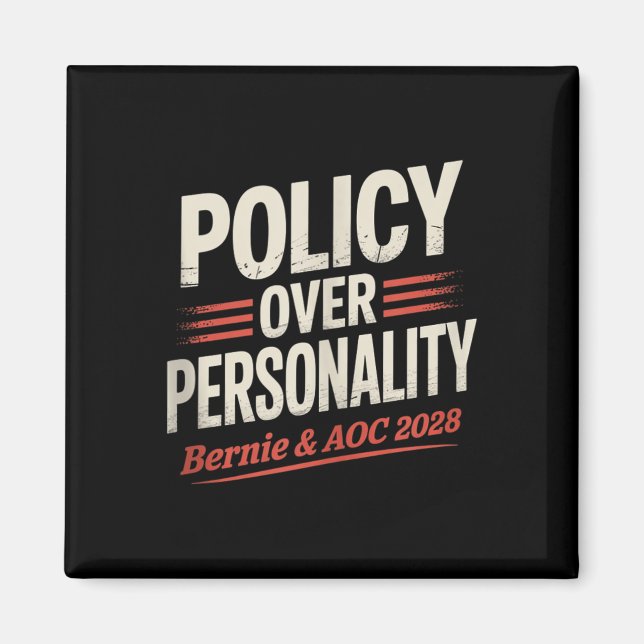 Imán Bernie Sanders Y Aoc 2028 Para La Campaña Presiden (Frente)