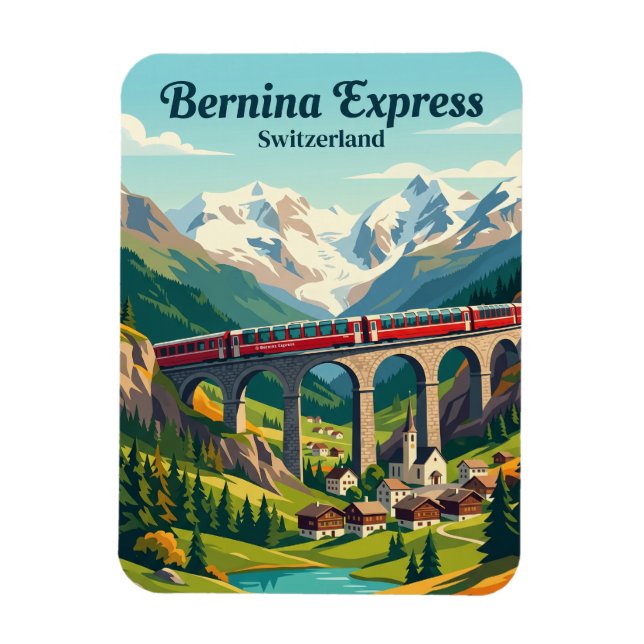 Imán Bernina Express, Alpes suizos Suiza (Vertical)