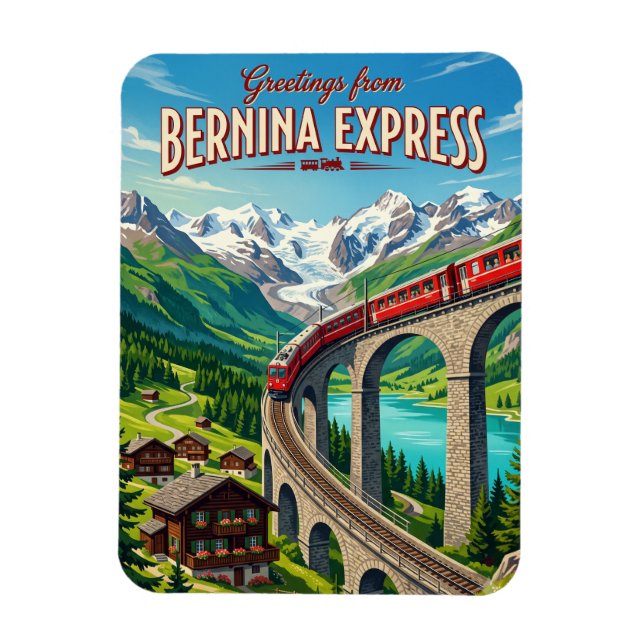 Imán Bernina Express Suiza (Vertical)