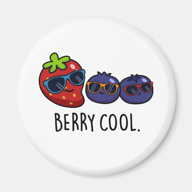 Imán Berry Guay Funny Strawberry Blueberry Pun (Frente)