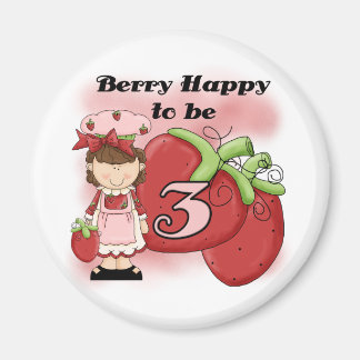 Imán Berry marrón camisetas de tercer cumpleaños y rega