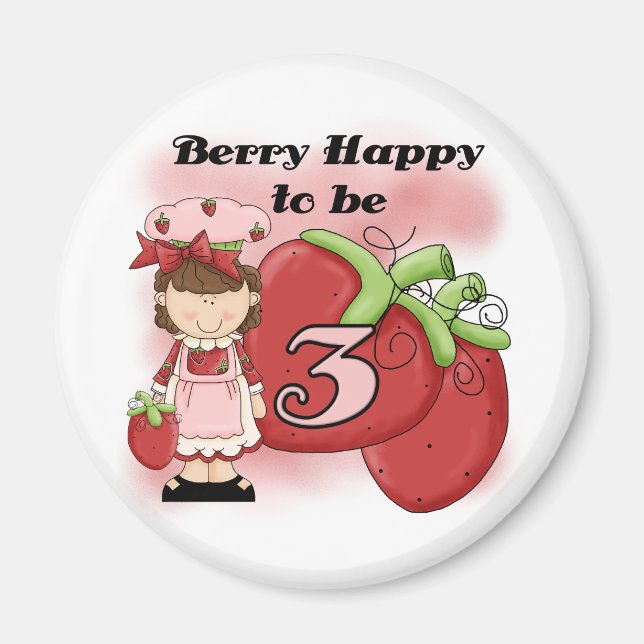 Imán Berry marrón camisetas de tercer cumpleaños y rega (Frente)