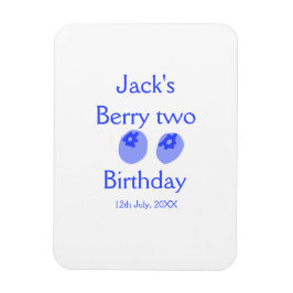 Imán Berry two birthday blue berry add name date kids r
