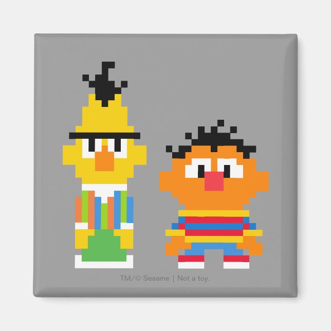 Imán Bert y Ernie Pixel Art (Frente)