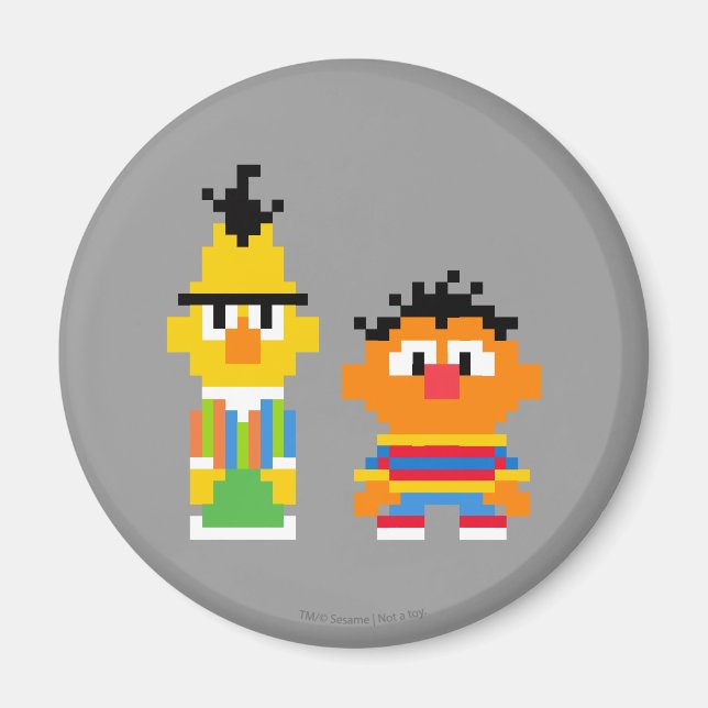Imán Bert y Ernie Pixel Art (Frente)