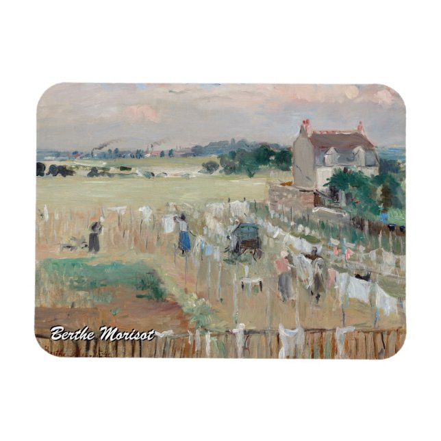 Imán Berthe Morisot - Colgando la ropa para secar (Horizontal)
