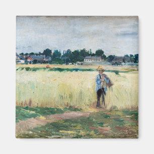 Imán Berthe Morisot - En el Wheatfield en Gennevillier