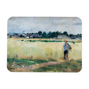 Imán Berthe Morisot - En el Wheatfield en Gennevillier