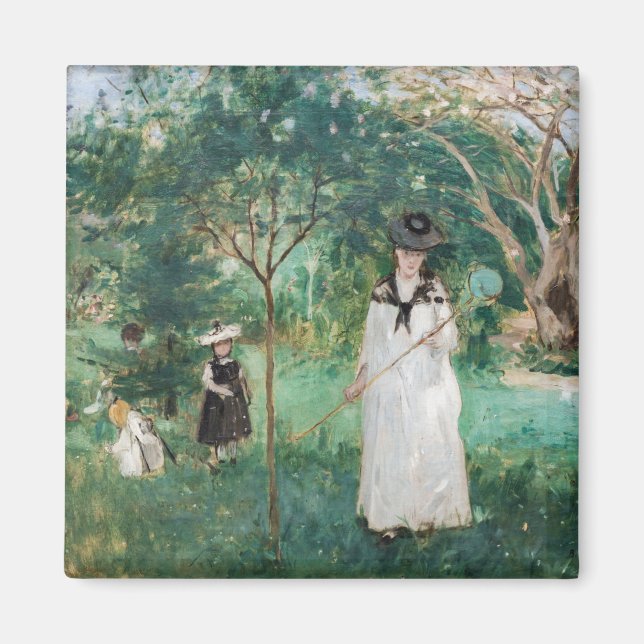 Imán Berthe Morisot - La caza de mariposas (Frente)