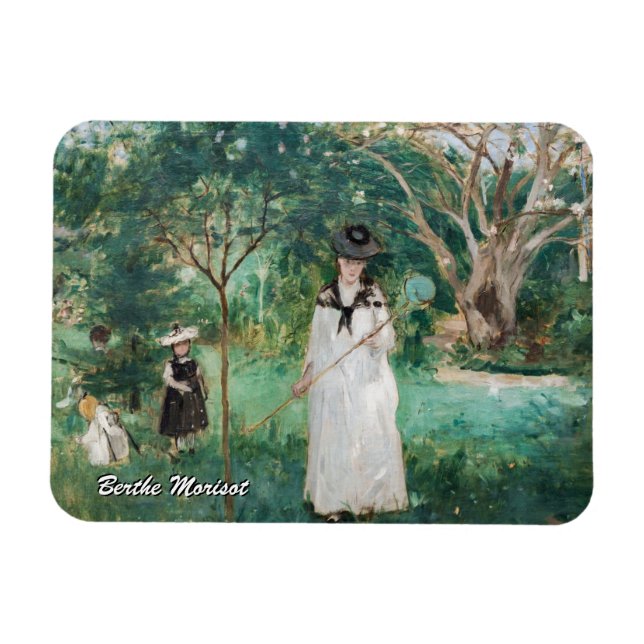 Imán Berthe Morisot - La caza de mariposas (Horizontal)