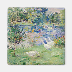 Imán Berthe Morisot - Muchacha en un barco con gansos